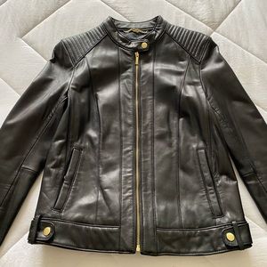 Cole Haan black leather jacket